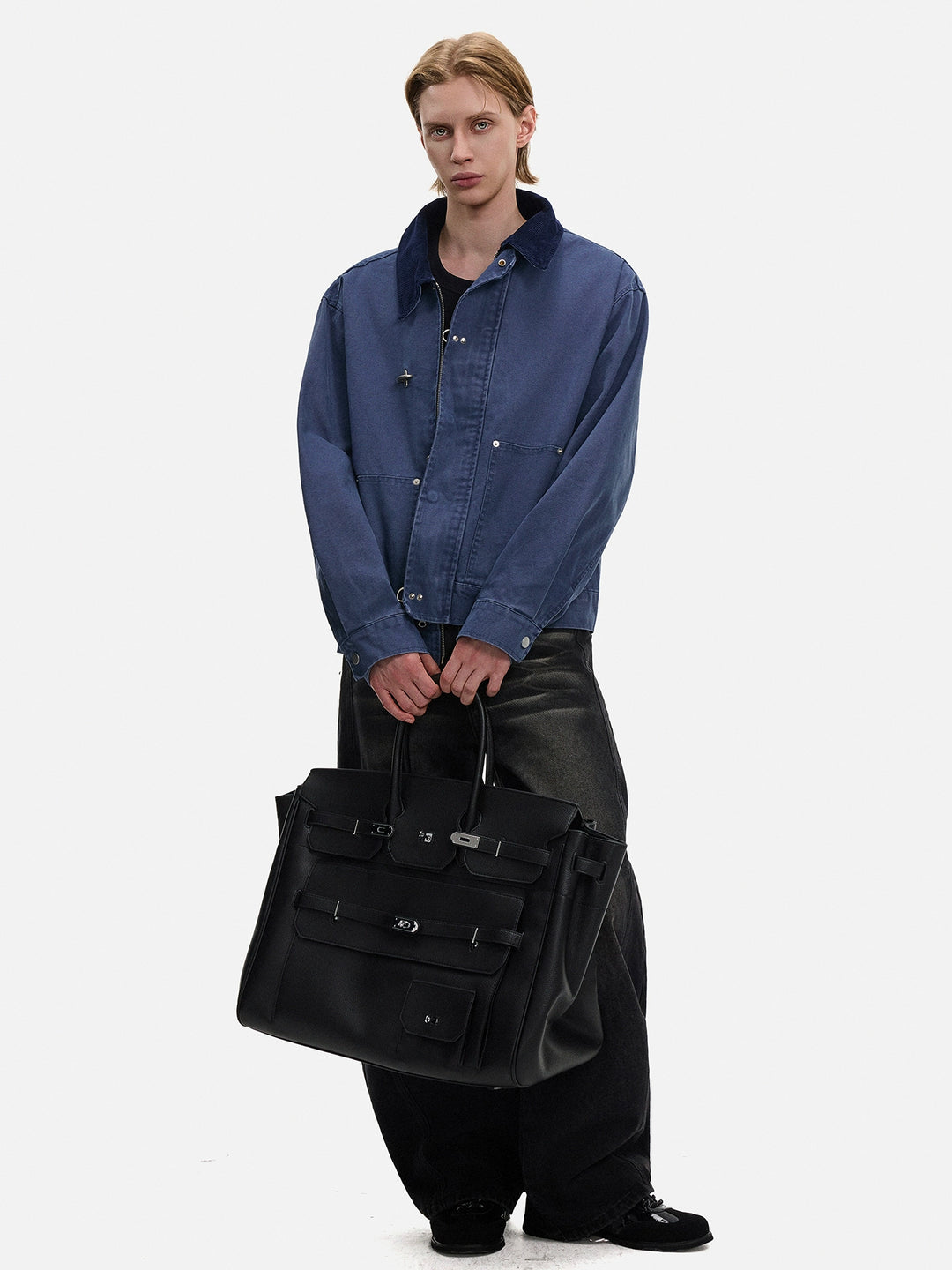 Veste courte à revers de style rétro en barn 