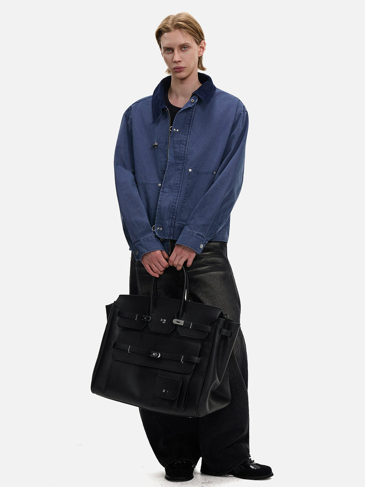 Veste courte à revers de style rétro en barn 
