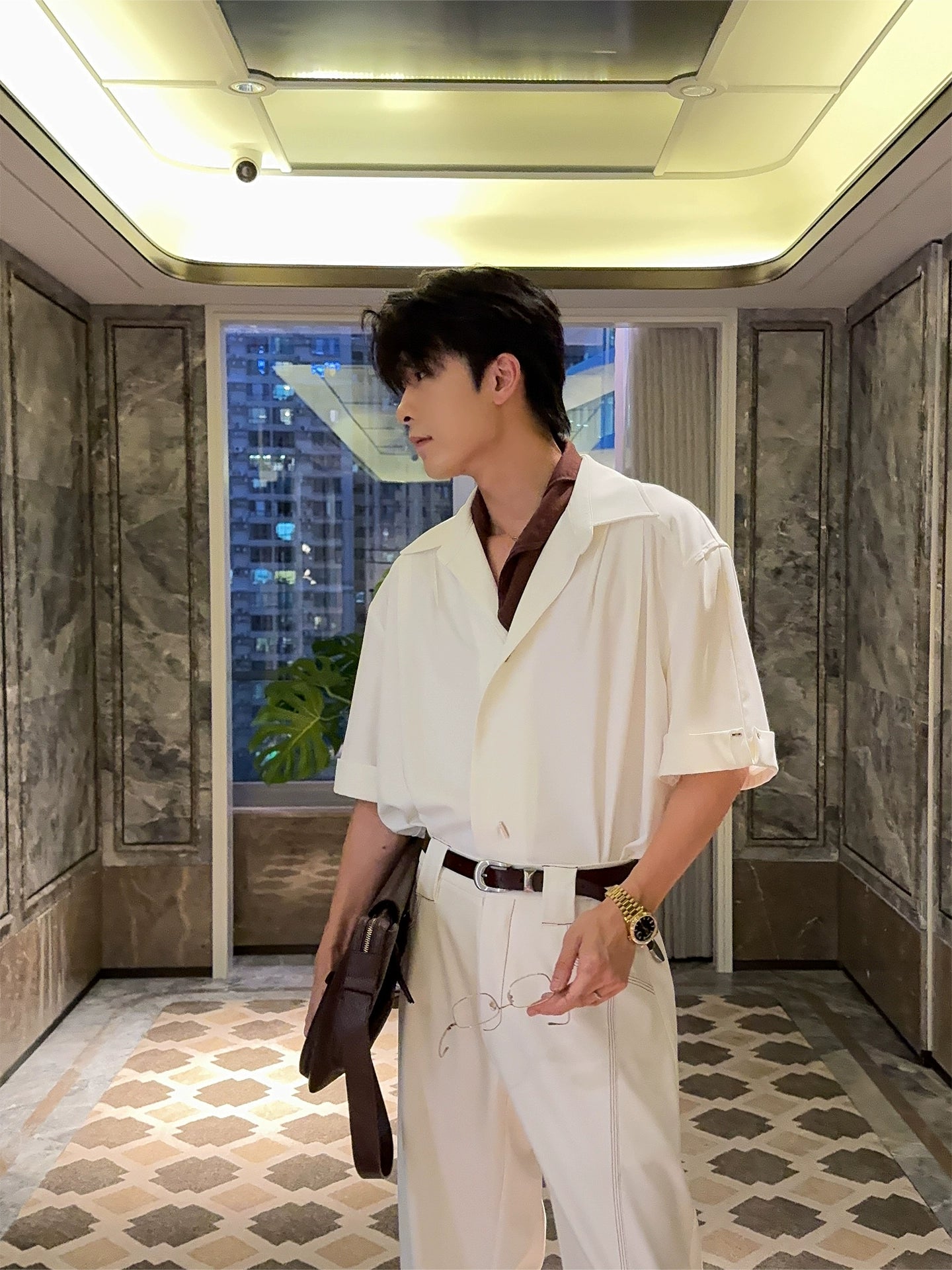 ショートスリーブカジュアルボタンアップシャツ 