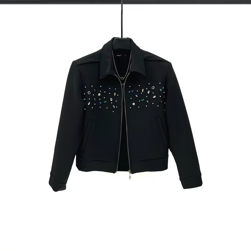 Diamond Pearl Embellished Jacket and Pants (sold separately)
