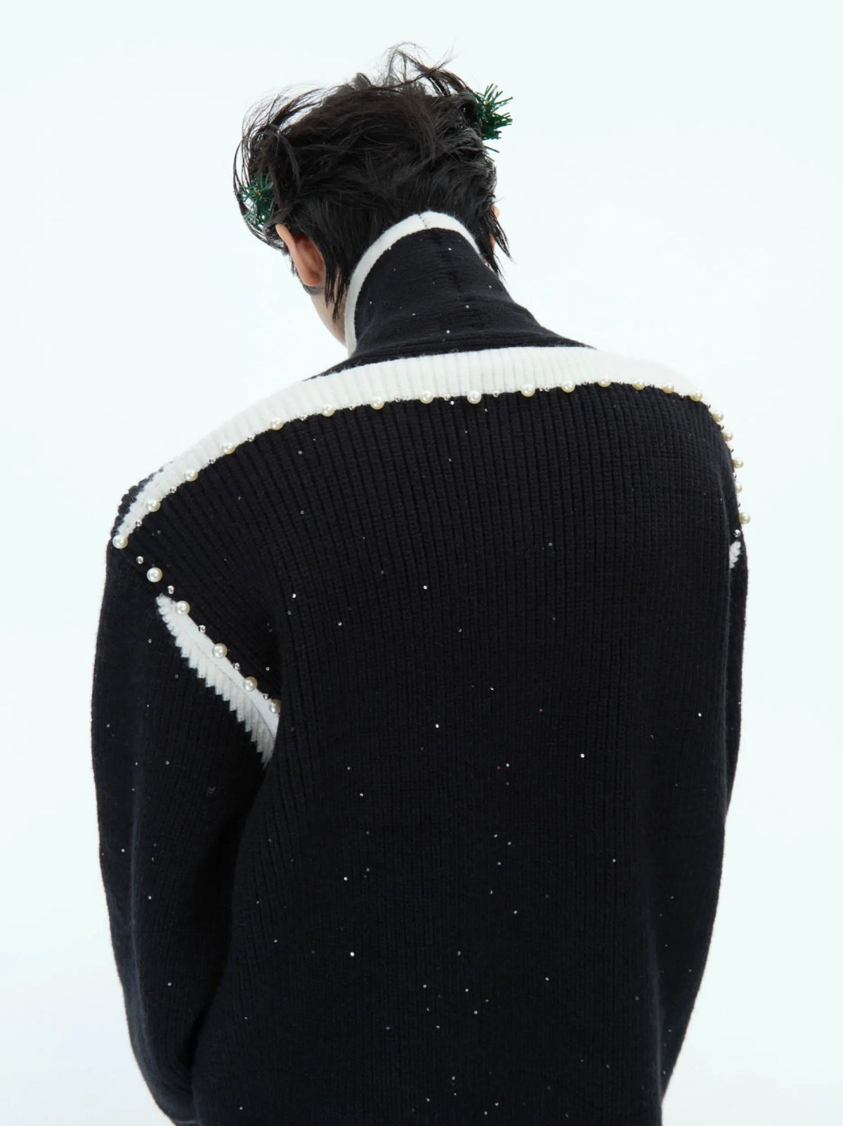 Slanted Button Knit Sweater