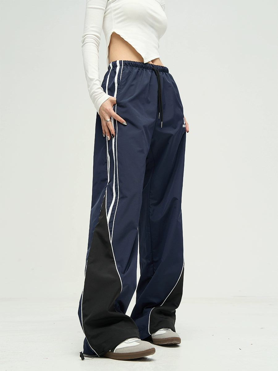 Stitching Embroidery Casual Sports Pants