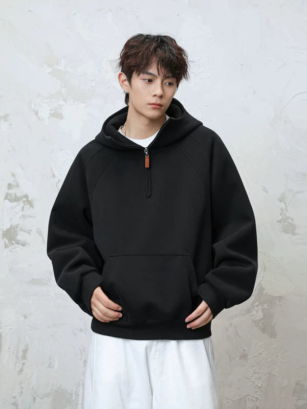 Heavyweight Half-Zip Fleece Hoodie