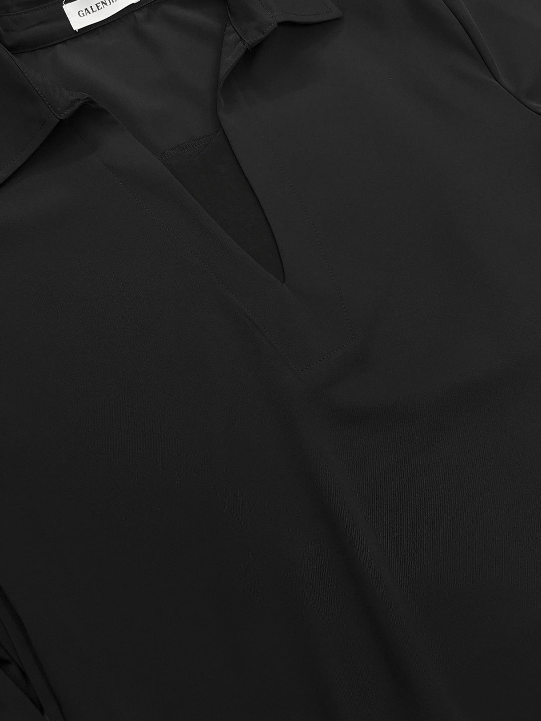 Camisa Casual de Manga Larga con Cuello en V 