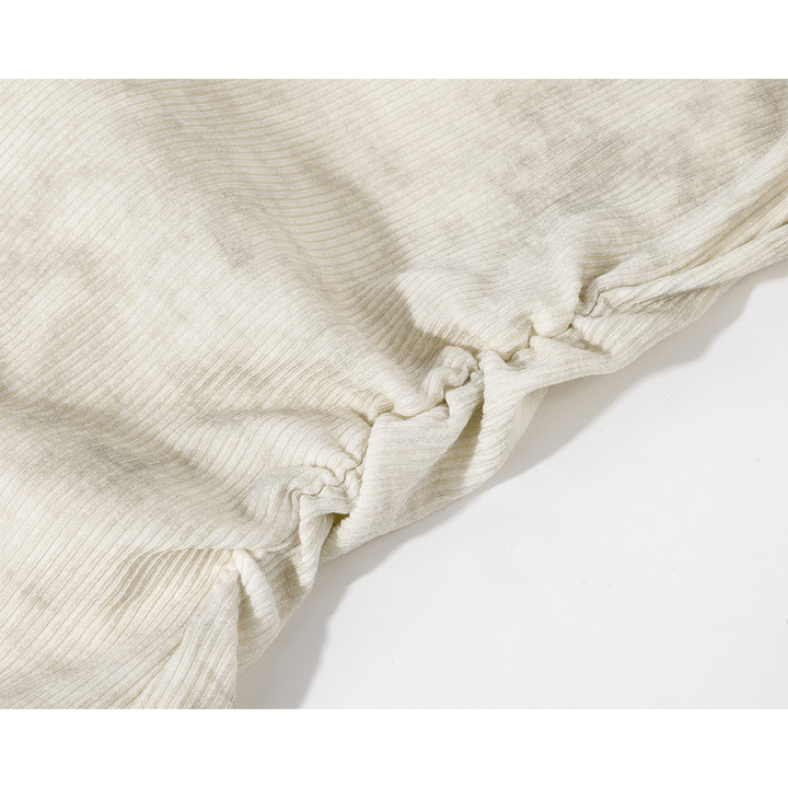 Off Shoulder Short Sleeve Split Turtleneck