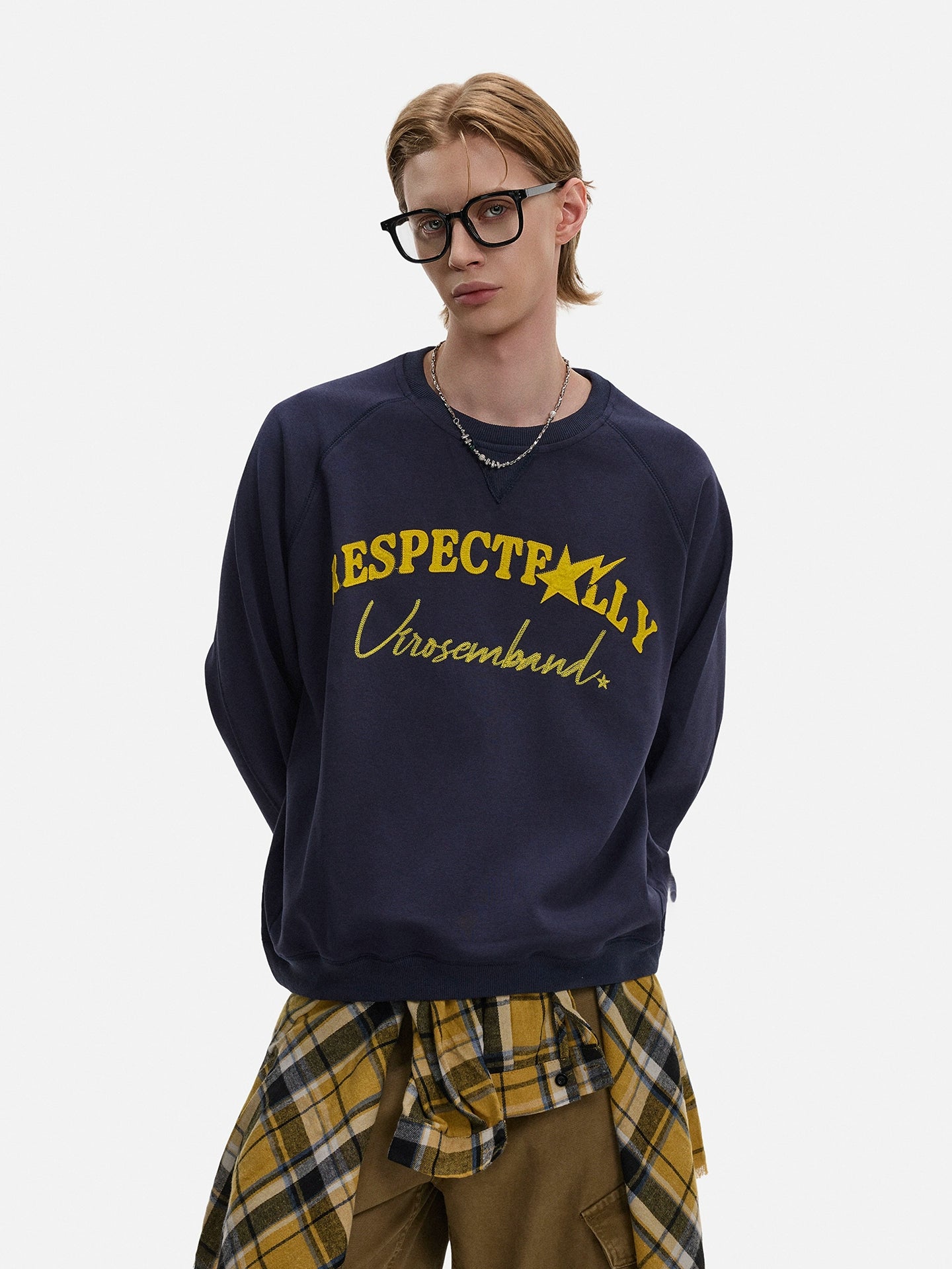 Embroidered Loose Fit Long Sleeve Sweatshirt