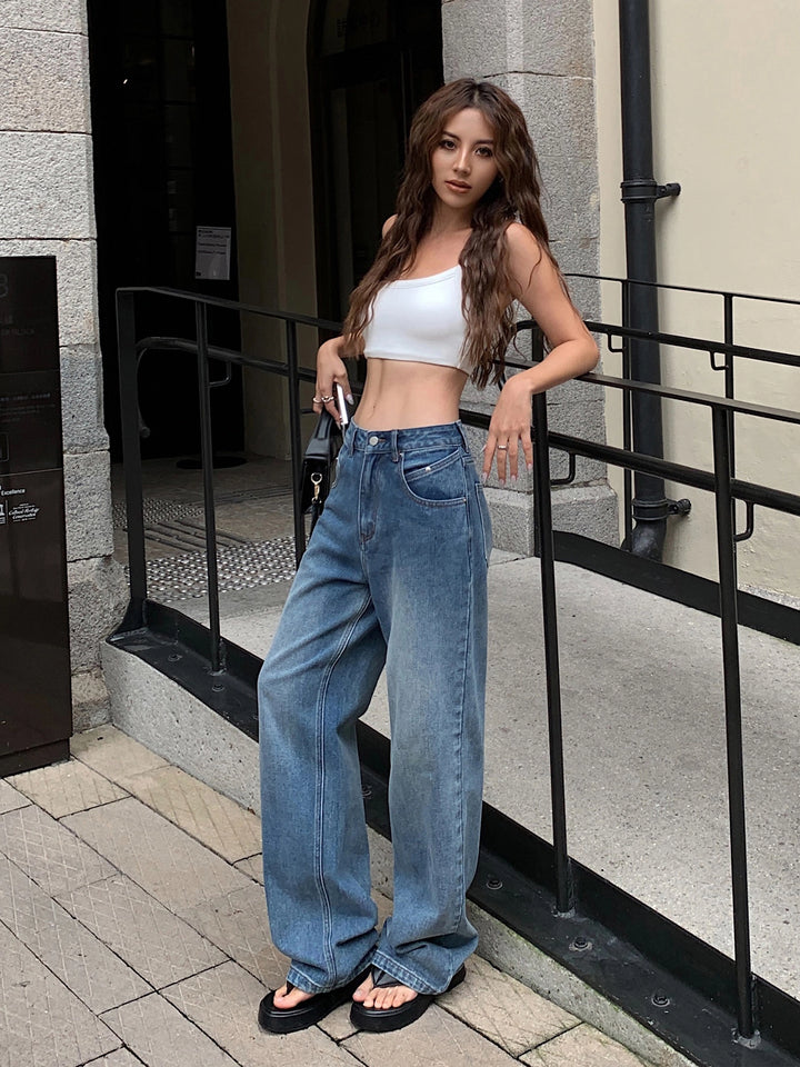 Loose Wide-Leg High Waist Jeans
