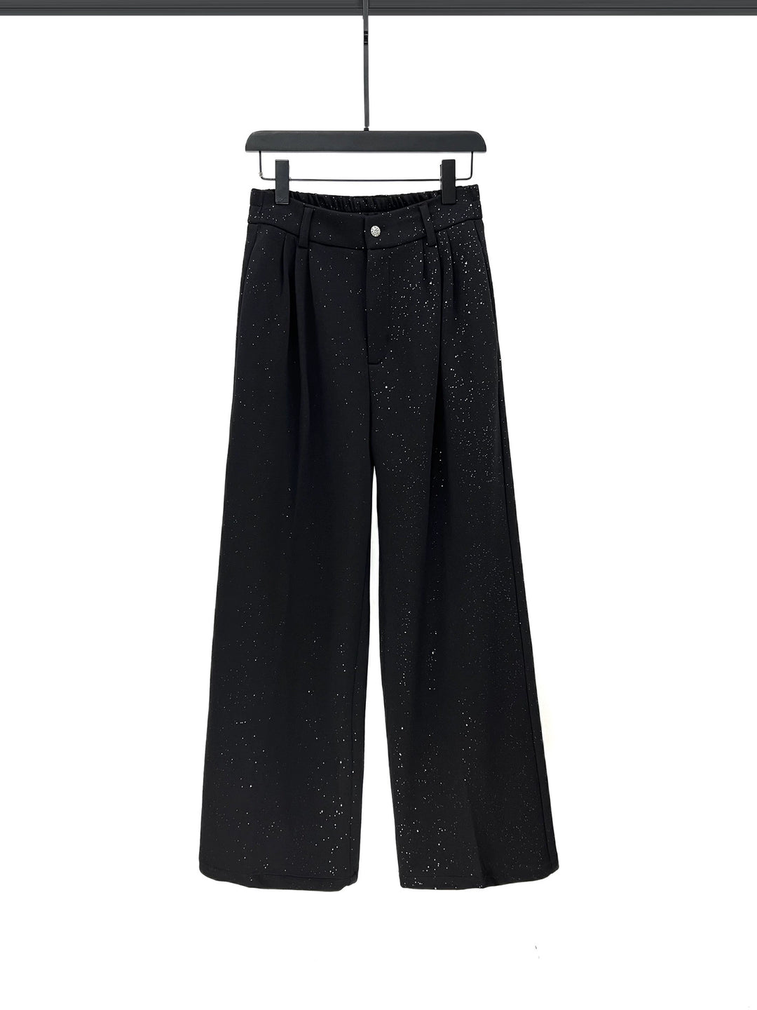 Starry Sequin Wide Leg Elastic Pants