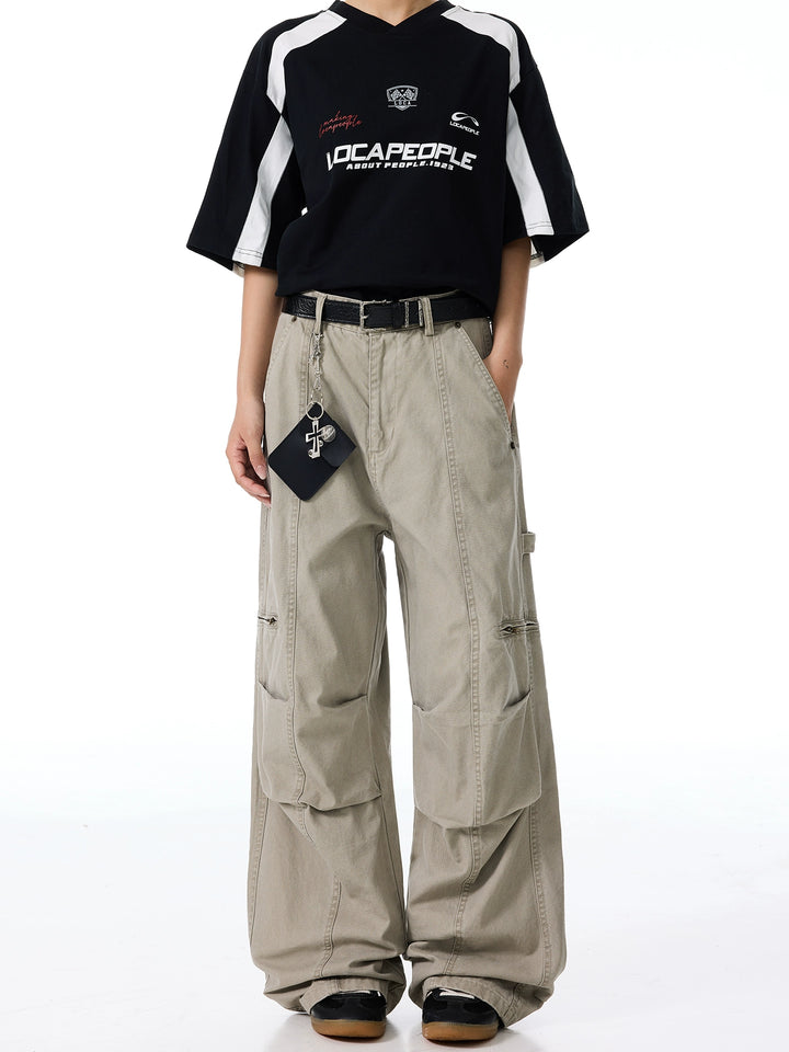 Loose Straight-Leg Cargo Pants