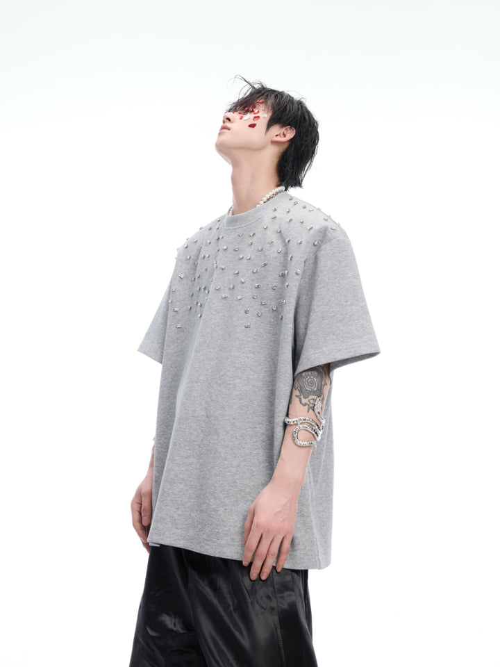 Hand-sewn Diamond Embellished T-shirt