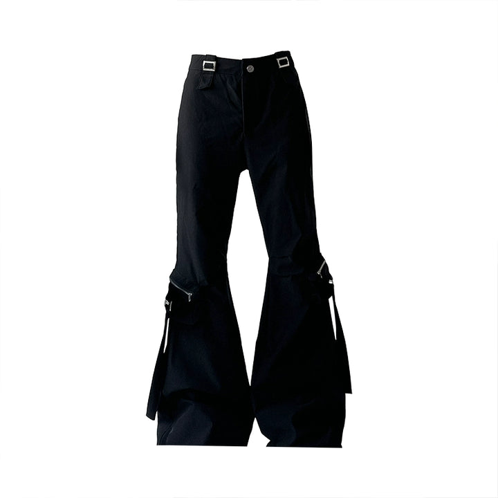 Low Waist Flared Cargo Pants