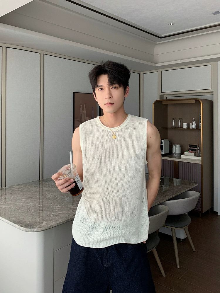 Knitted Sleeveless Breathable Tank Top