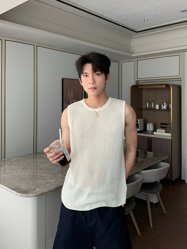 Knitted Sleeveless Breathable Tank Top
