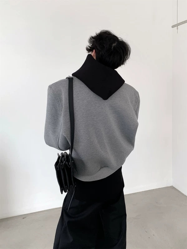 Padded Shoulder Short Zip Flight Jacket