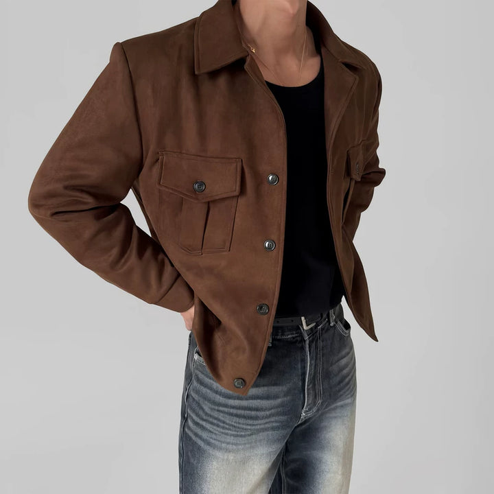 Faux Suede Leren Korte Jas 