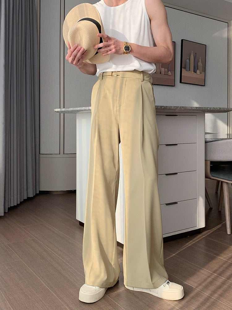 Wide-Leg Flared Casual Pants
