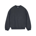 Solid Color Crew Velvet Neck Sweatshirt