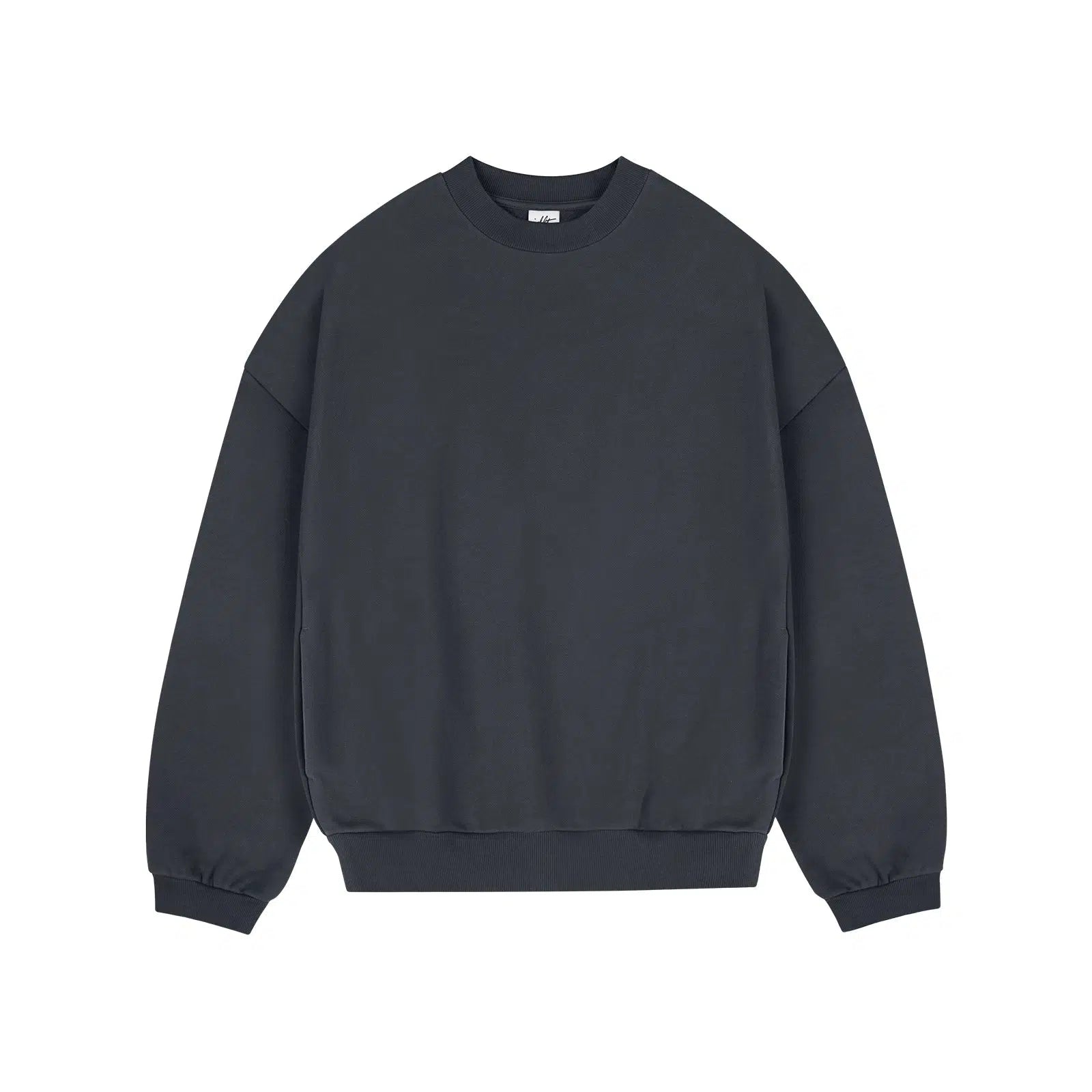 Solid Color Crew Velvet Neck Sweatshirt