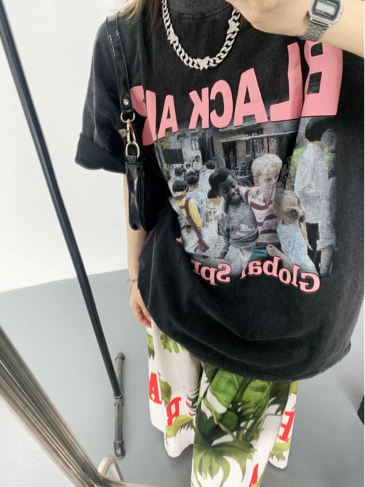 Loose Cotton Graphic T-shirt