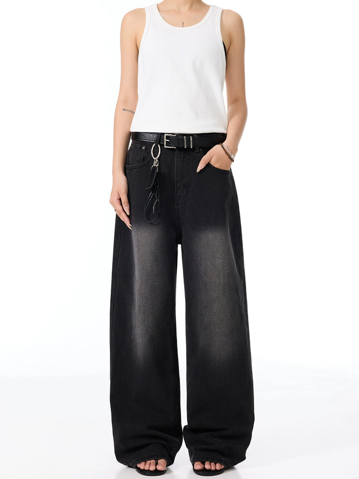 Bootcut vasket flared løs passform bukser 
