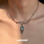 Cat Eye Pendant Necklace