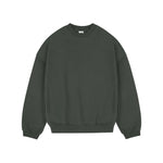 Solid Color Crew Velvet Neck Sweatshirt