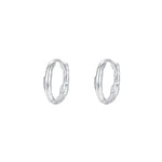 Sterling Silver Geometric Hoop Earrings