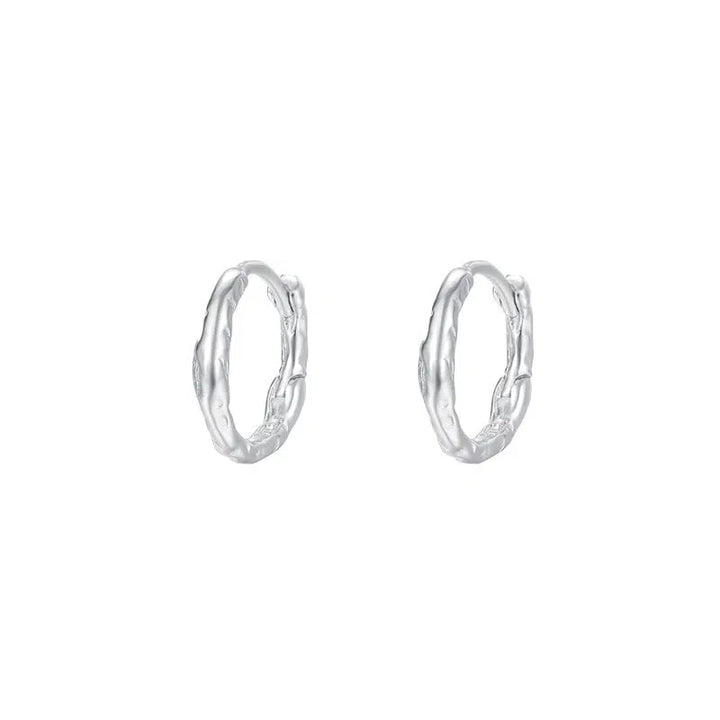 Sterling Silver Geometric Hoop Earrings