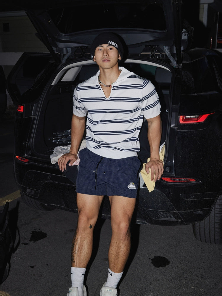 Quick-Drying Plaid Sports Shorts Pants