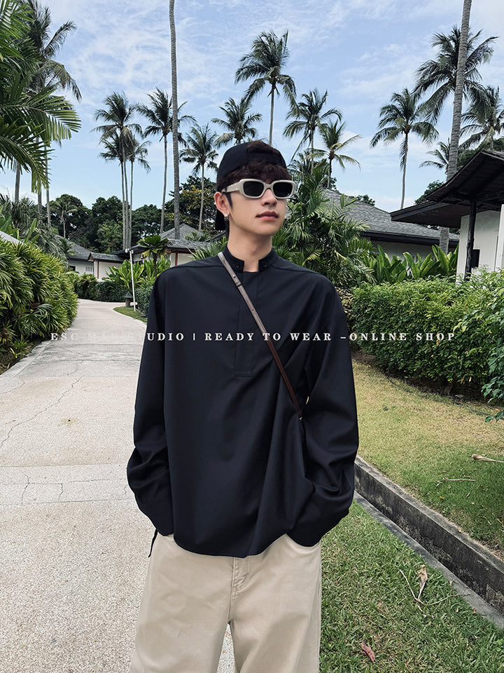 Casual Stand-up Collar Pullover