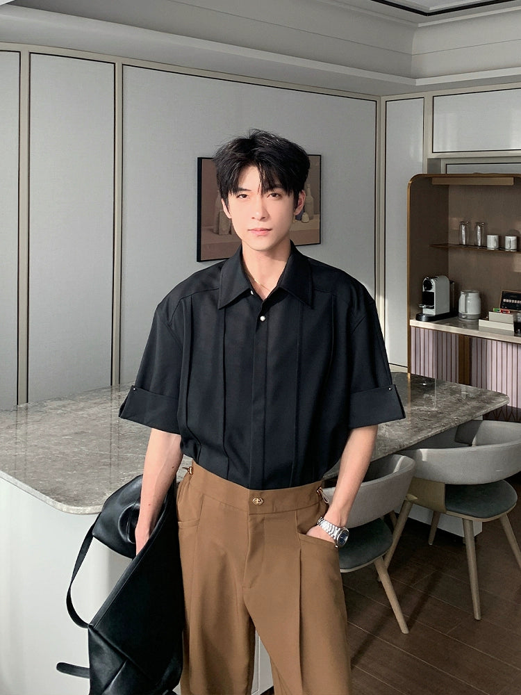 Short Sleeve Loose Fit Casual Shirt