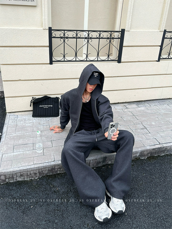 Relaxed Fit Sweatshirt Jacket and Pants