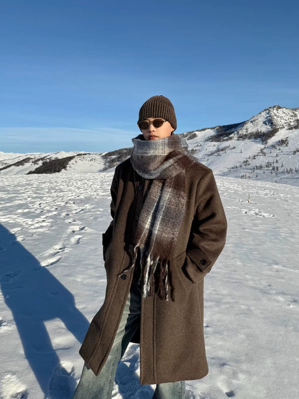 Wool Double-Breasted Trench Coat