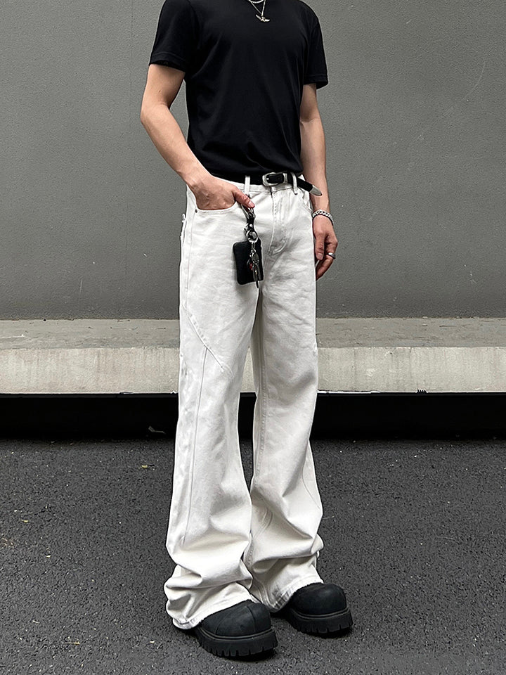 White Straight Leg Jeans