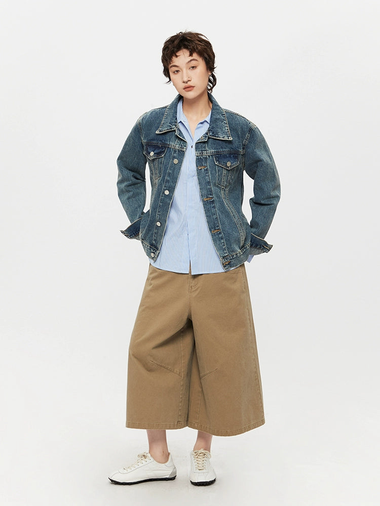 Loose Washed Denim Retro Jacket
