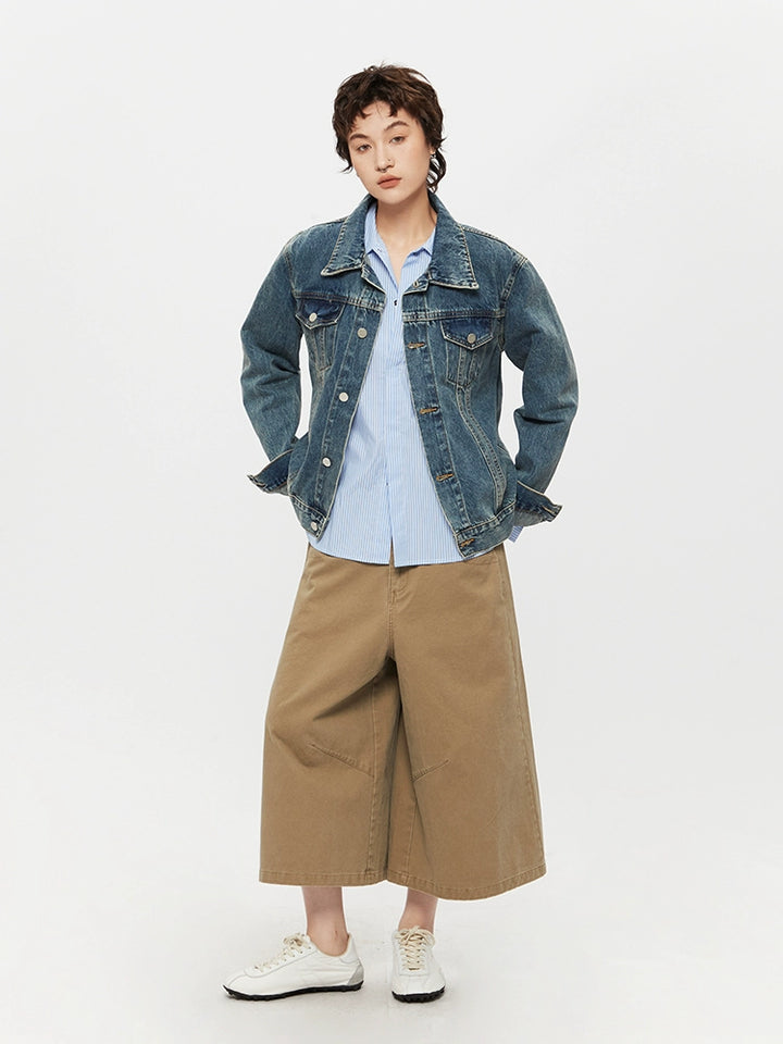 Loose Washed Denim Retro Jacket