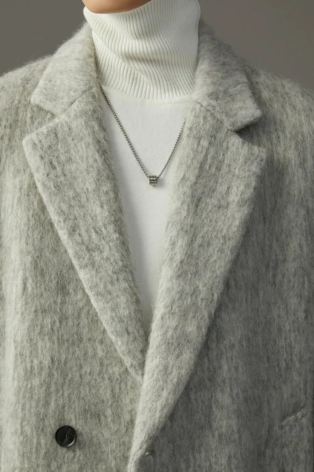 Wool Coat with Double Button Front