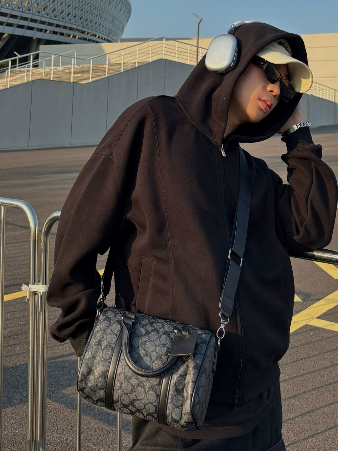 Harajuku Sokak Silindirik Omuz Çantası 