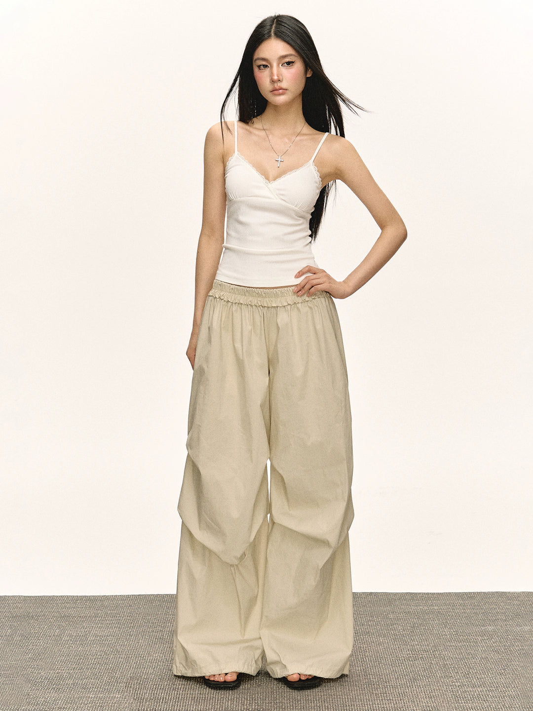 Retro Wide Leg Casual Pants