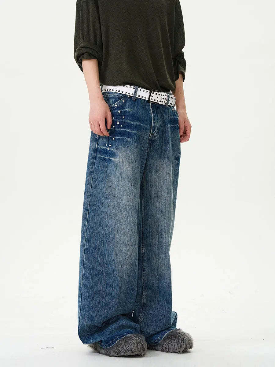 Diamond Wide-Leg Jeans