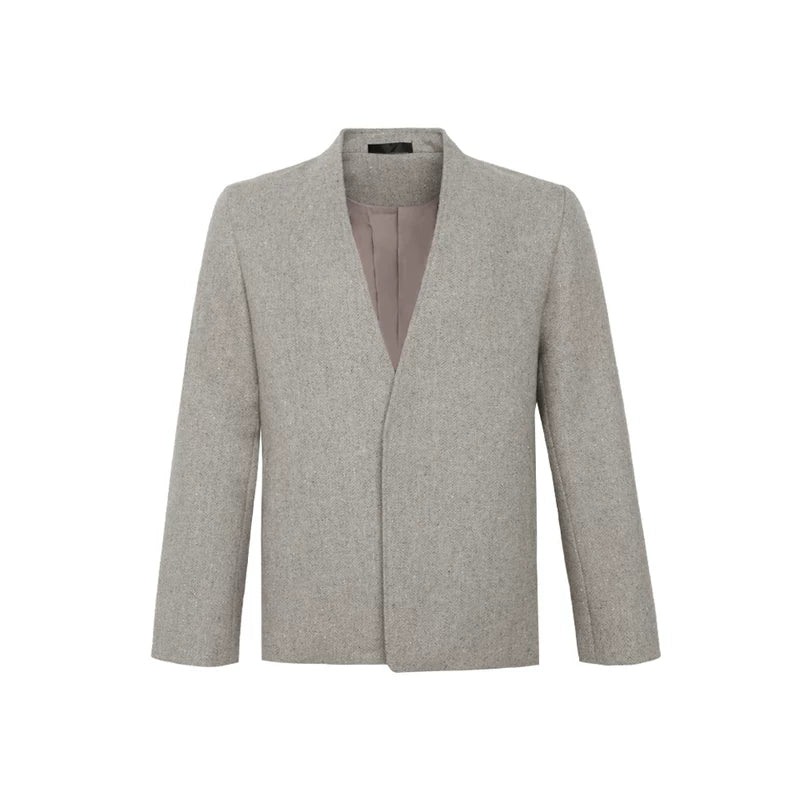 Oversized Wool Blend Suit Jacket