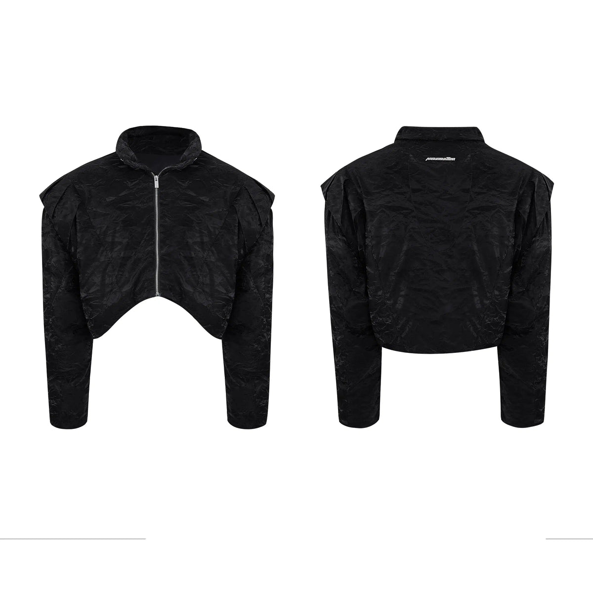 Deconstructed Pleated Short Cotton Jacket