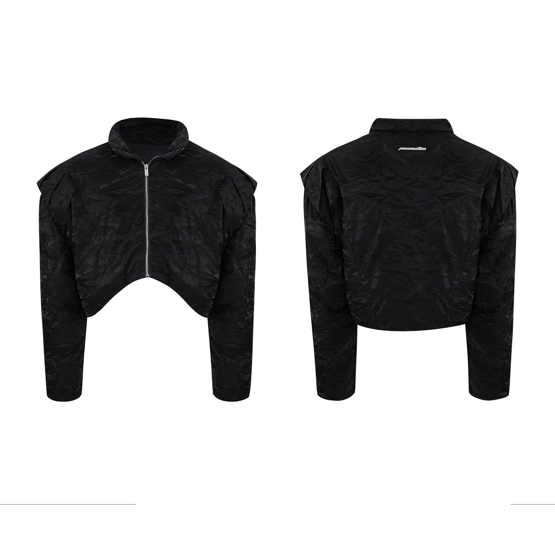 Deconstructed Pleated Short Cotton Jacket