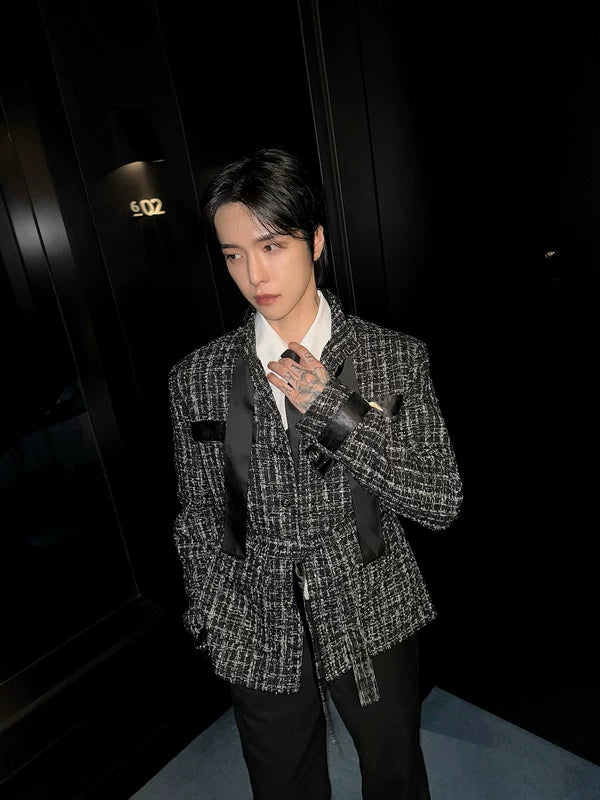 Tweed Suit Jacket with Trim