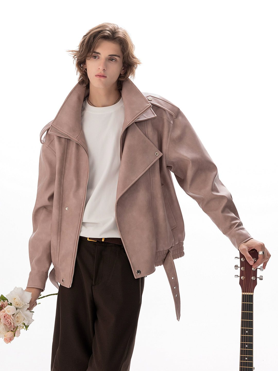 Leather Cleanfit Oversized Jacket