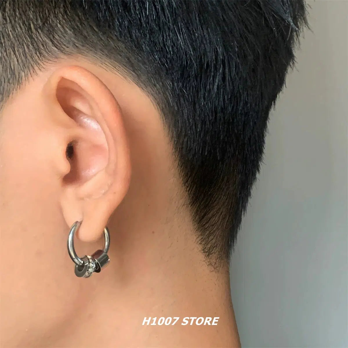 Titanium Steel Non-Pierced Stud Earrings