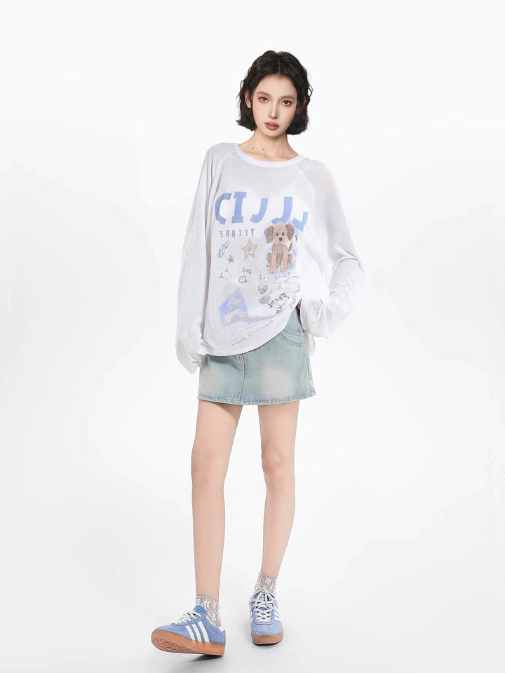 Mesh Long Sleeve Sun Protection Top