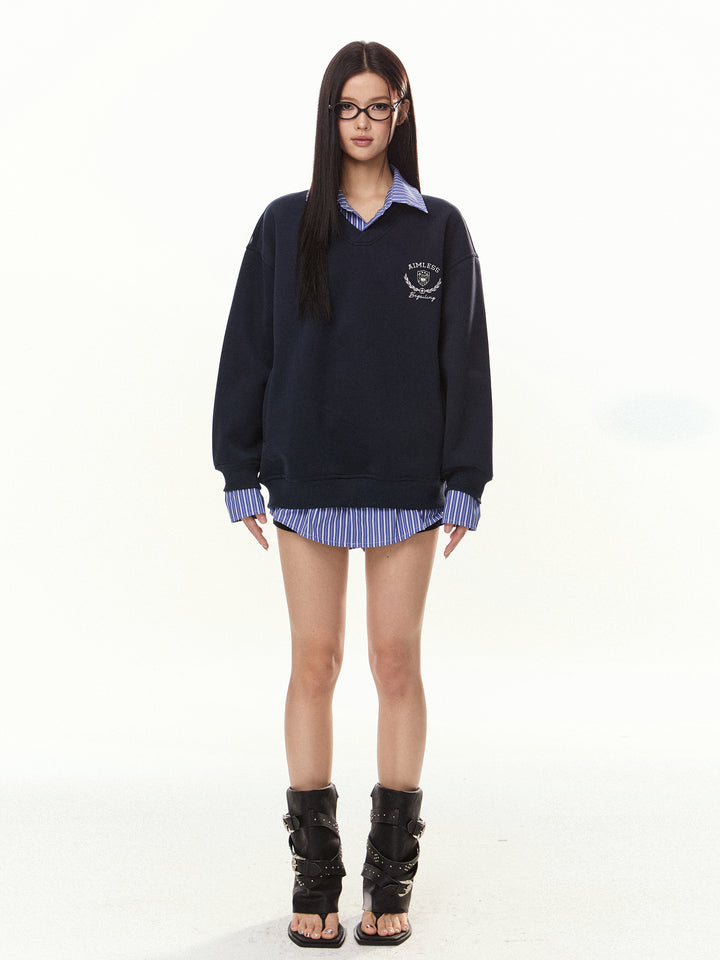 Two-Piece Polo Sweatshirt