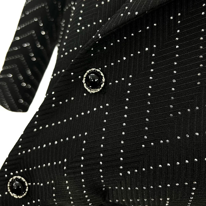 Rhinestone Pattern Suit Jacket