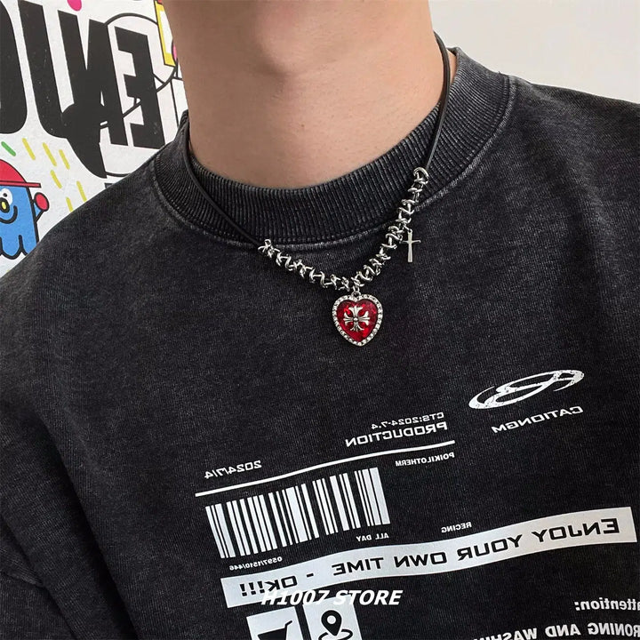 Red Heart Pendant Necklace